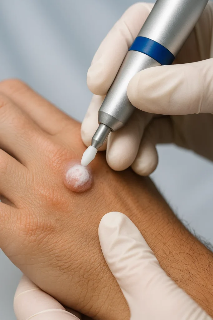 example of wart removal Cheshunt using cryopen