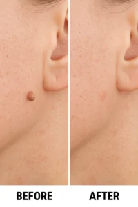 Skin tags removal Cheshunt before and after