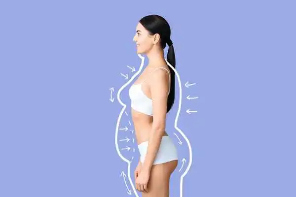 image of woman experiencing fat reduction treatment Cheshunt