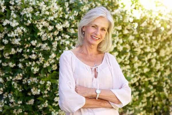 Older woman happy with urinary incontinence treatment Cheshunt