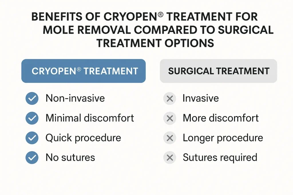 Benefits of facial mole removal Cheshunt - call our team today to book a consultation