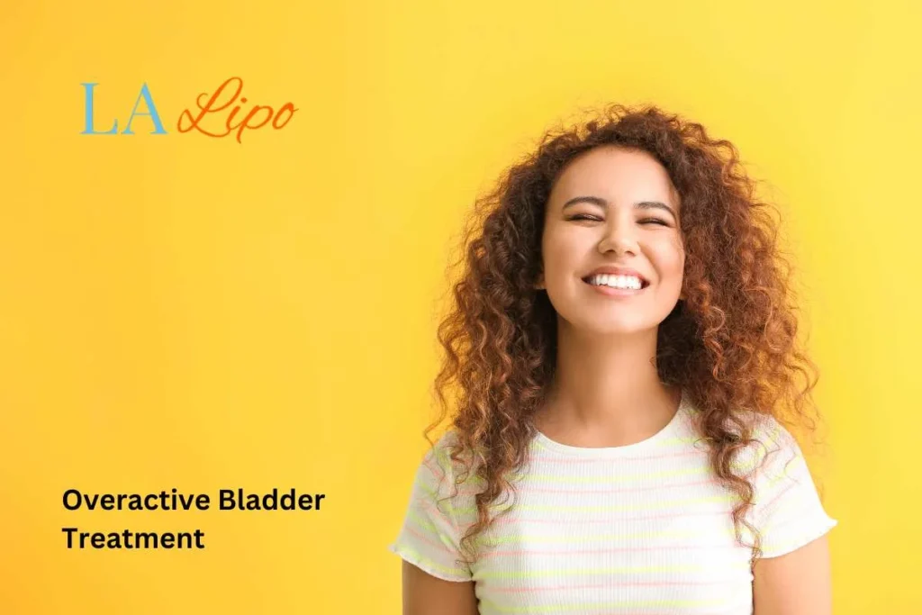 woman smiling about overactive bladder treatment Cheshunt solutions